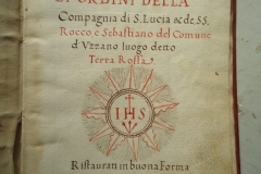 Statuto della Compagnia della S.S. Trinità del 1612 -1